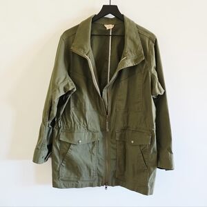 Duluth Trading Co. Olive Green Drawstring Waist Utility Jacket Women's Size XL